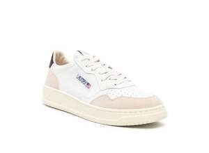 NWOB Autry Medalist Leather Low Top Sneakers White Pelican Womens Size 37 EU